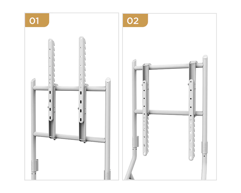 height adjustment tv stand in white