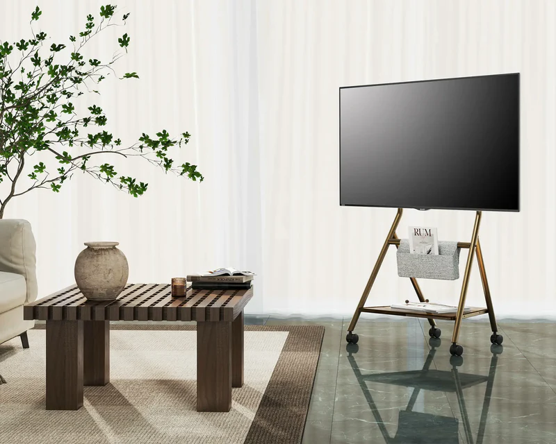 mobile tv stand in the Tea Room