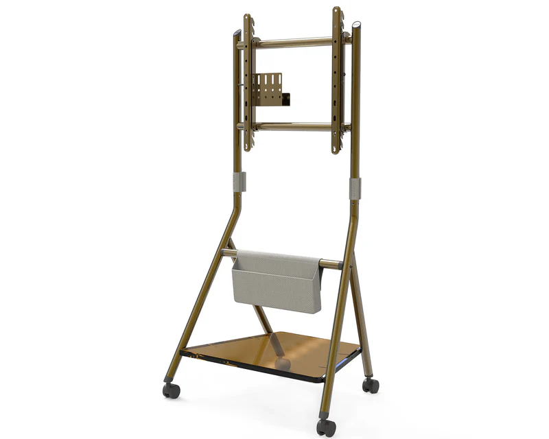 golden tv mount with casters