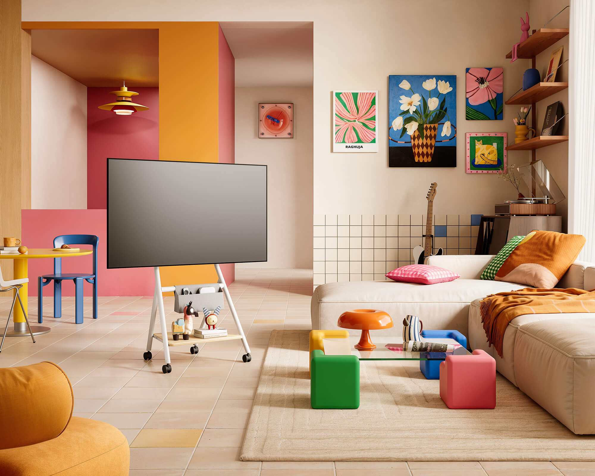 Collector TC65 Floor TV Stand Portable Storage