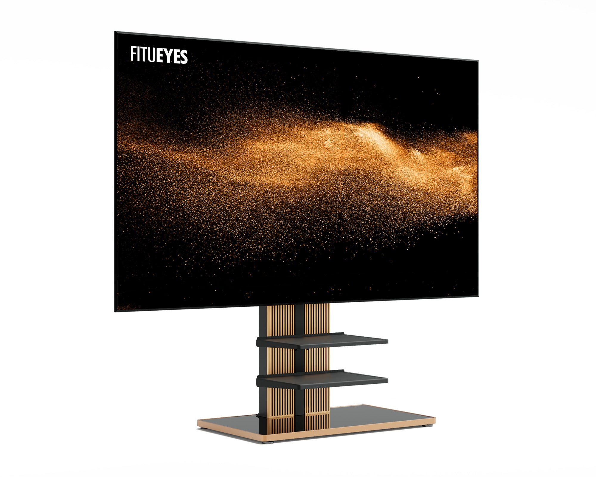 cantor tv stand with storage plate shelves