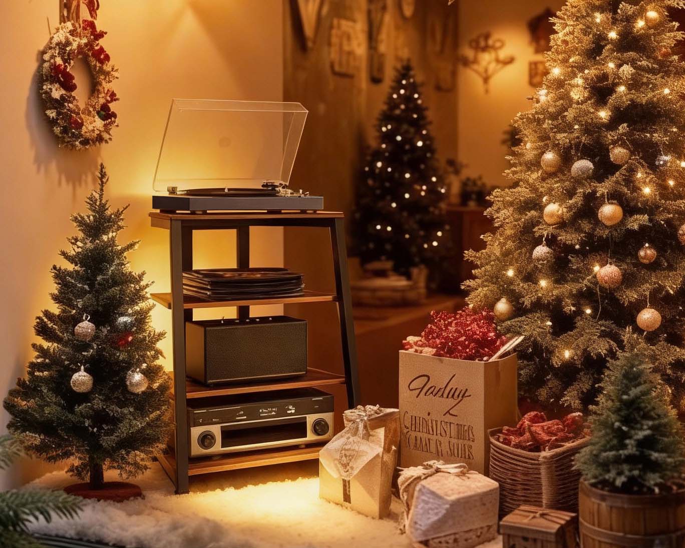 LED Audio Stand for a Cosy Christmas Corner