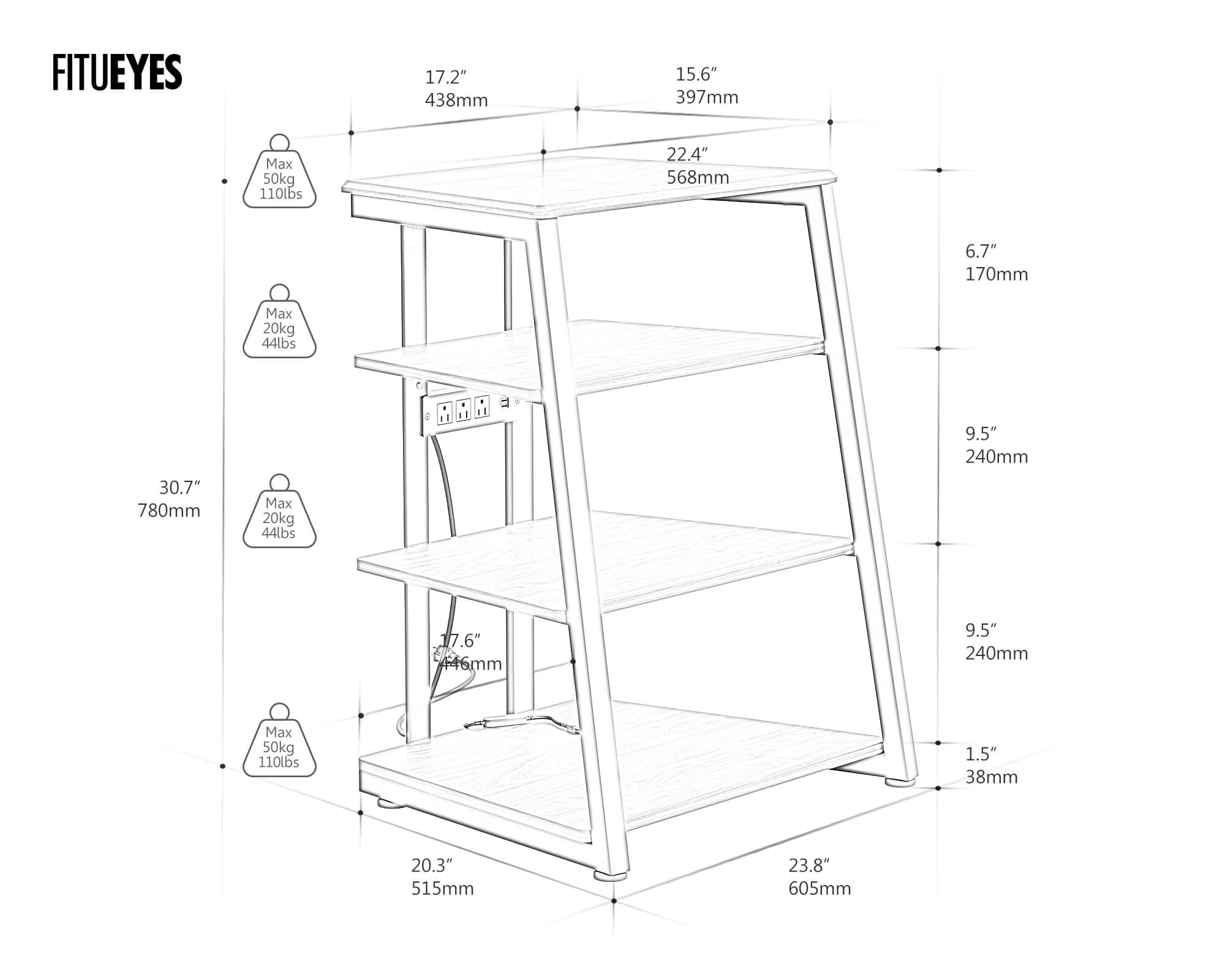 Eiffel V2 AS06 LED Audio Rack