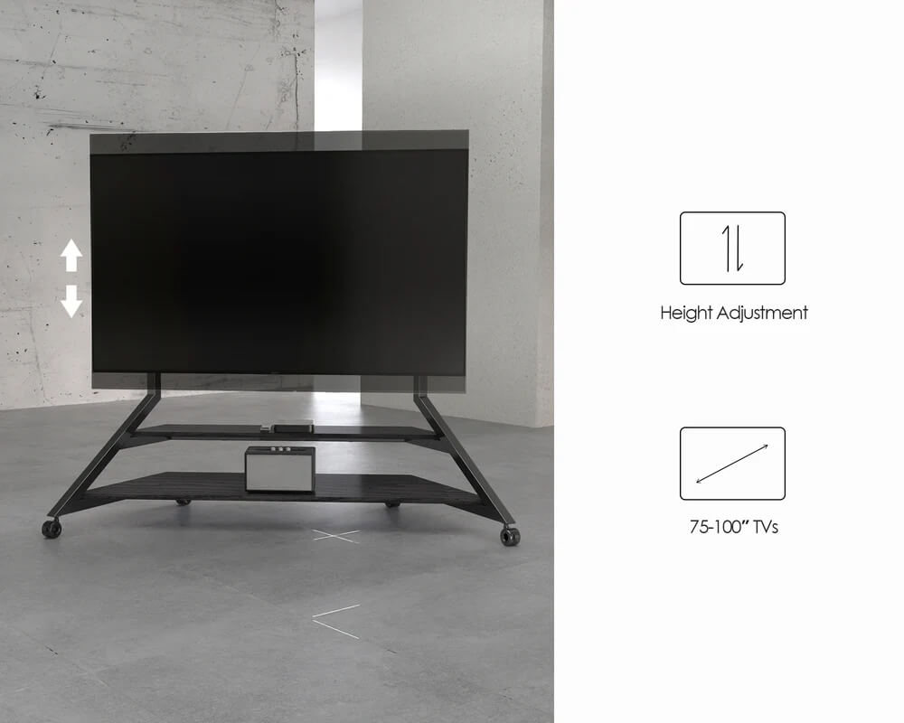 Eiffel V2 FT100 Floor TV Stand With Wheels