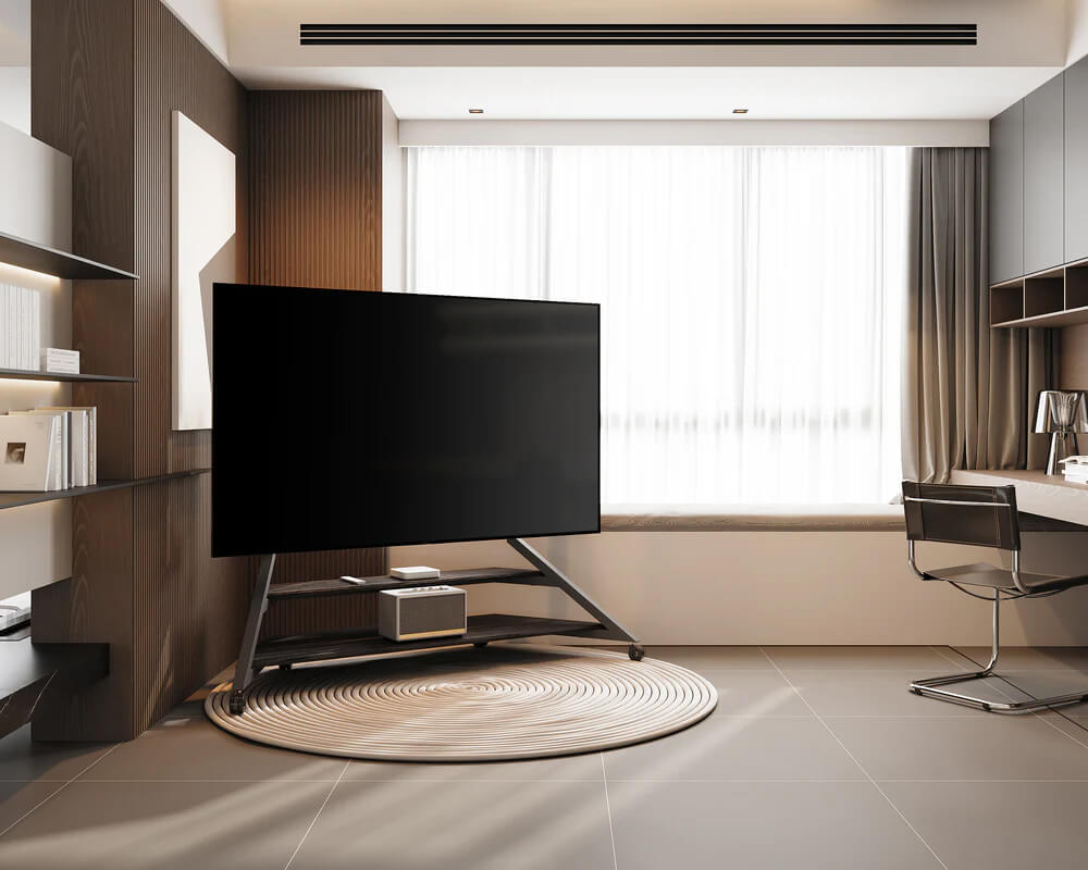Eiffel V2 FT100 Floor TV Stand With Wheels