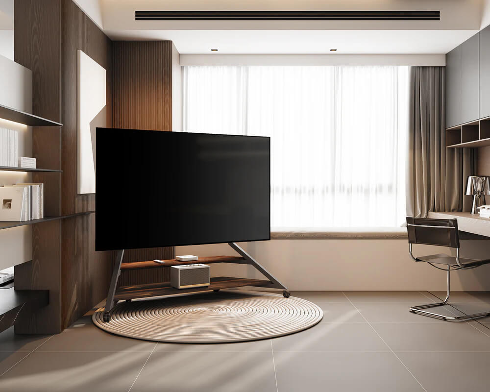 Eiffel V2 FT100 Floor TV Stand With Wheels