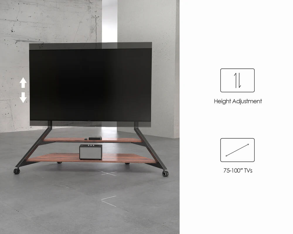 Eiffel V2 FT100 Floor TV Stand With Wheels