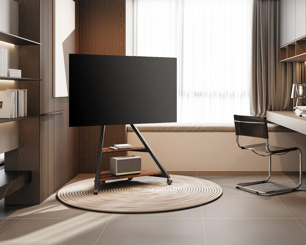 Eiffel V2 FT88 Floor TV Stand With Wheels