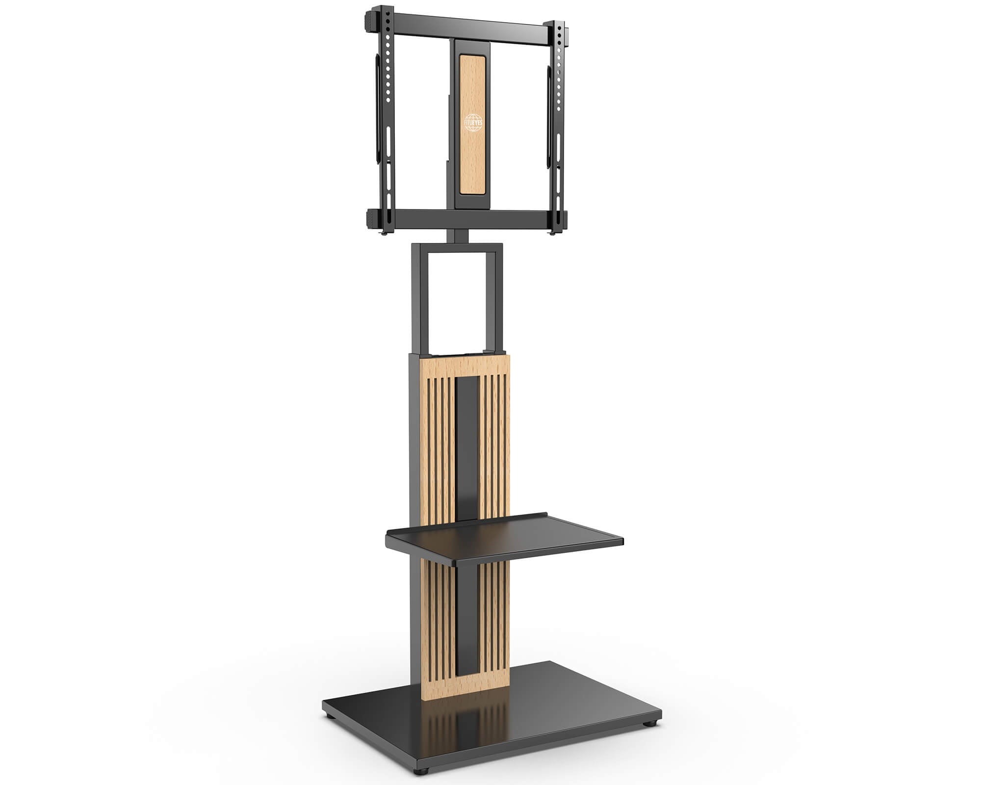 FITUEYES ZEN FT65 TV Stand in black with plate shelf