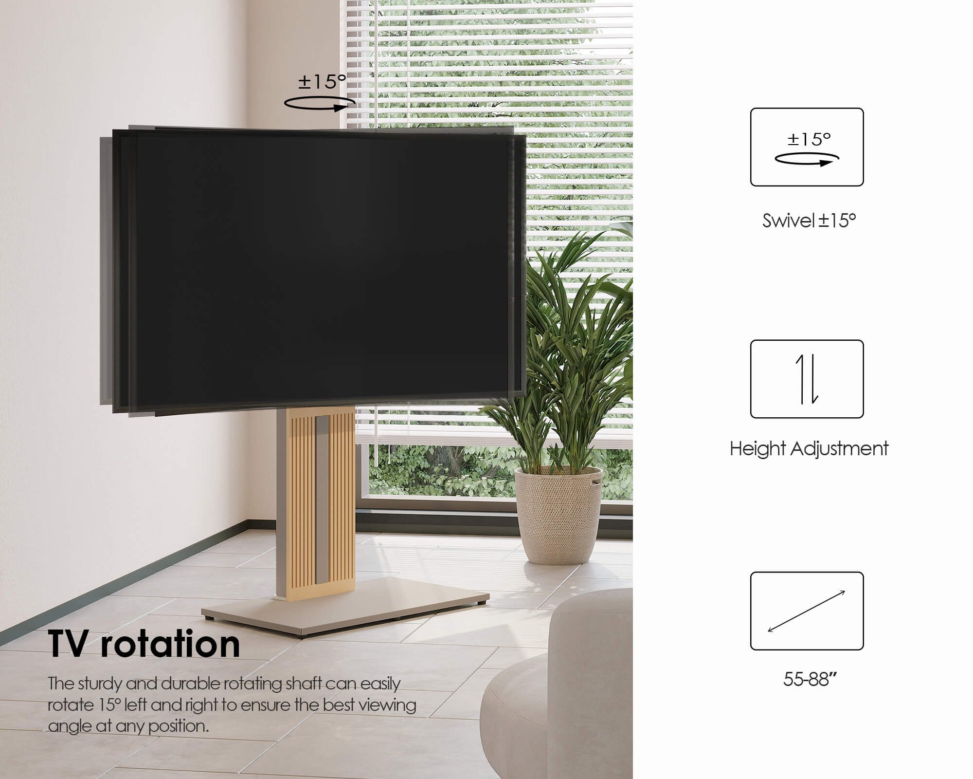 ZEN FT88 Floor TV Stand