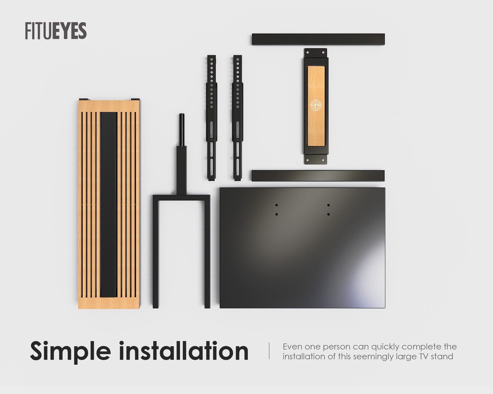 fitueyes zen tv stand easy to install