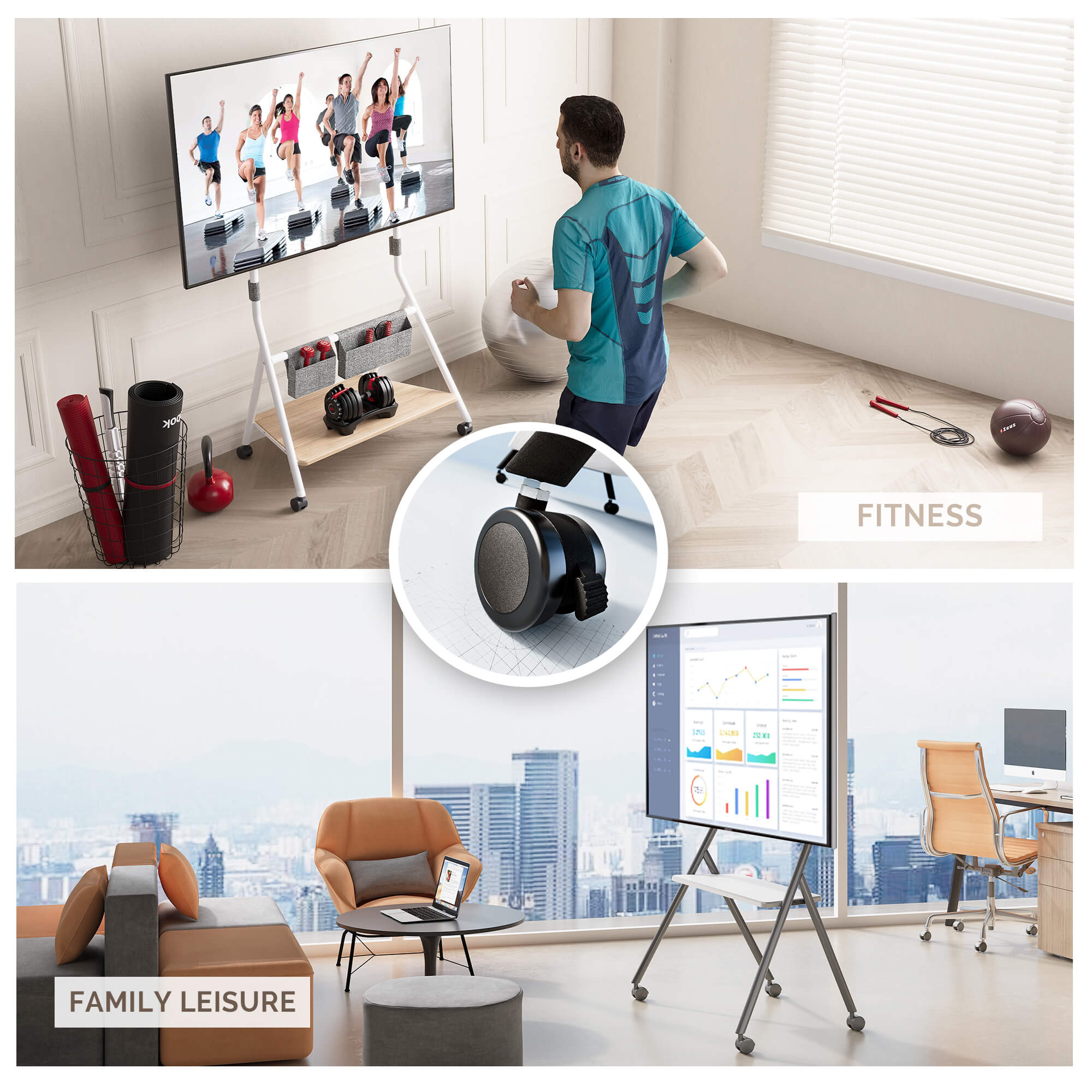 Collector TC78 Floor TV Stand Large Storage