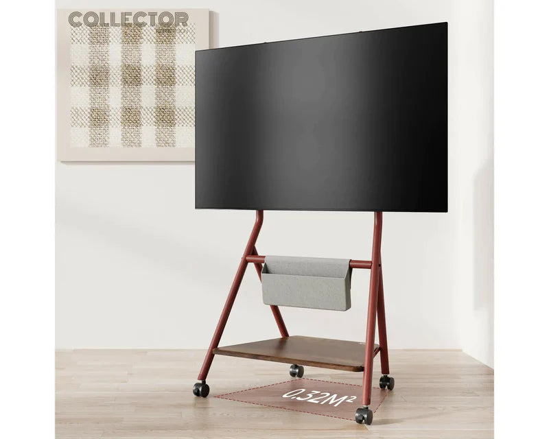 corner tv stand in maroon FITUEYES collector series