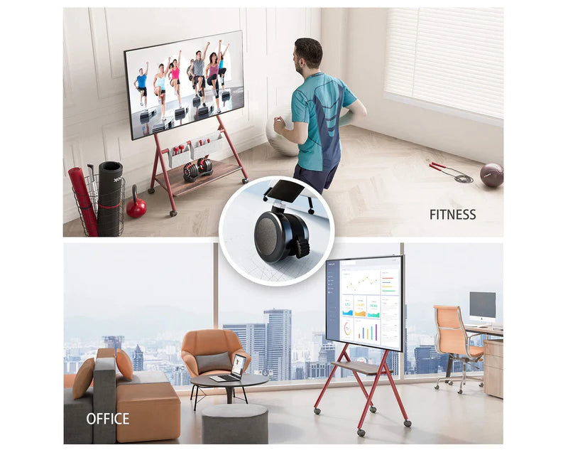 rolling TV mounts for gyms and offices