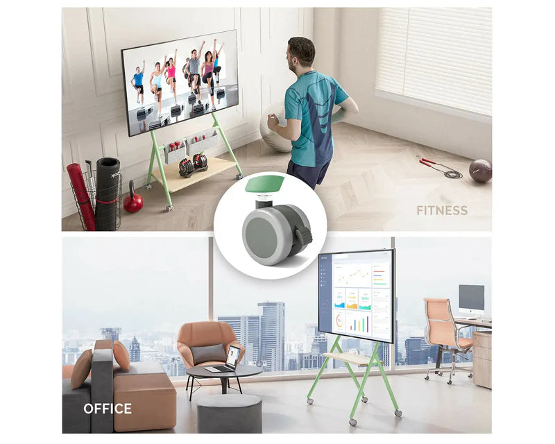 office tv stand with wheels FITUEYES