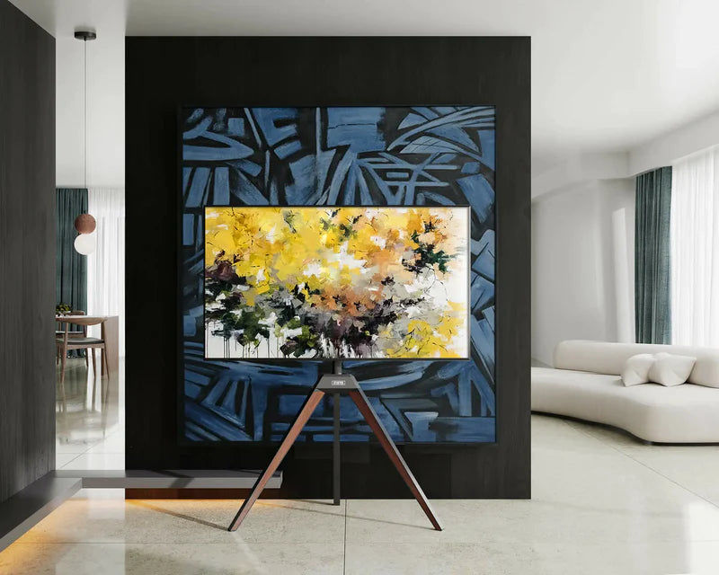 picasso series corner tv stand in the gallery