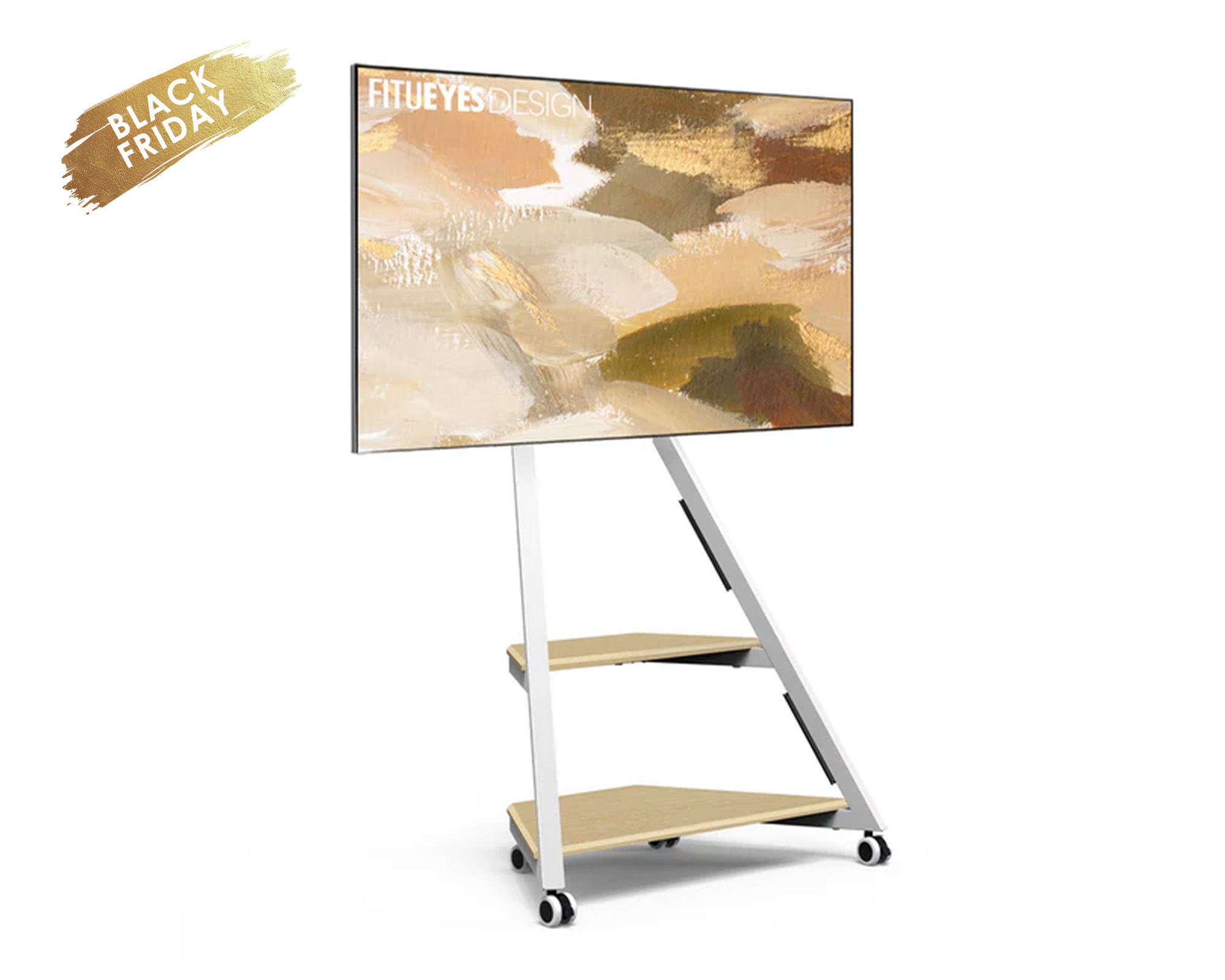 Floor TV Stand With Wheels Eiffel Series 32-65 Inch