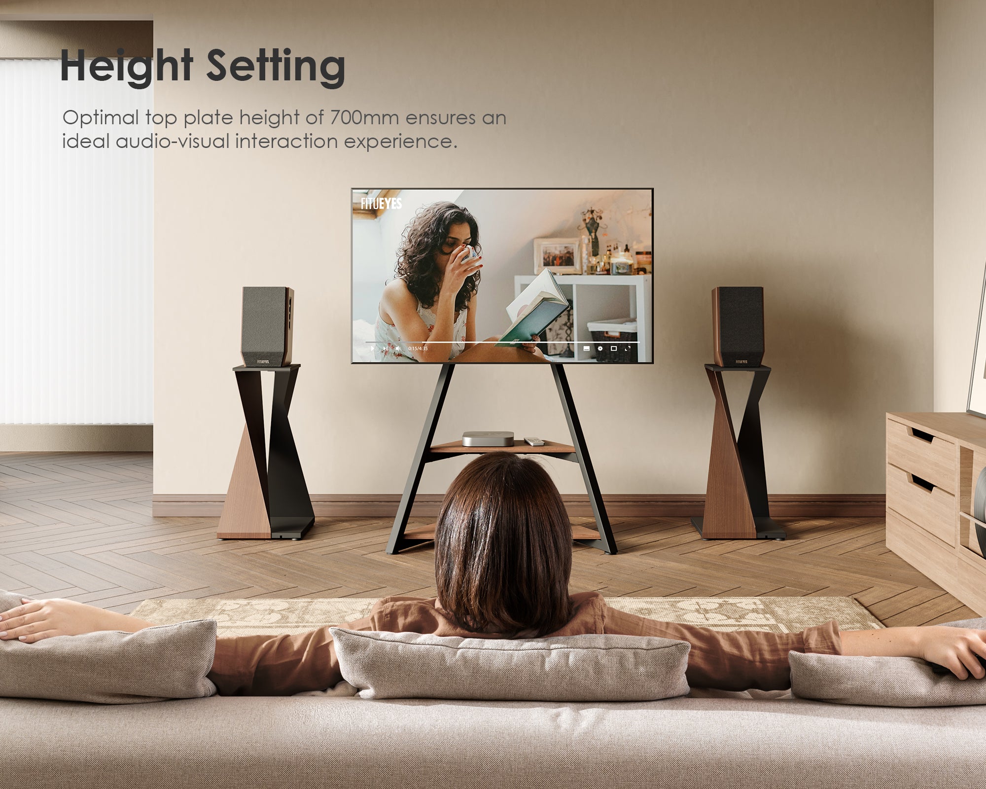 Speaker Stand with TV Stand