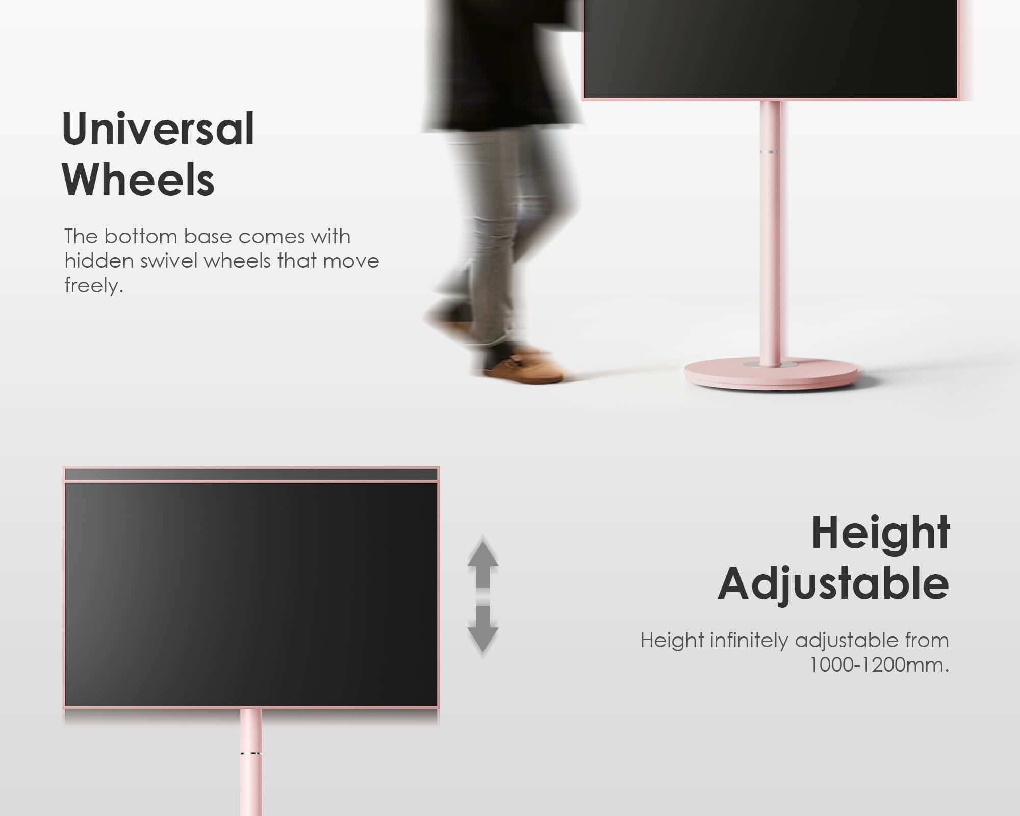 Master V2 FT65 Floor TV Stand With Wheels