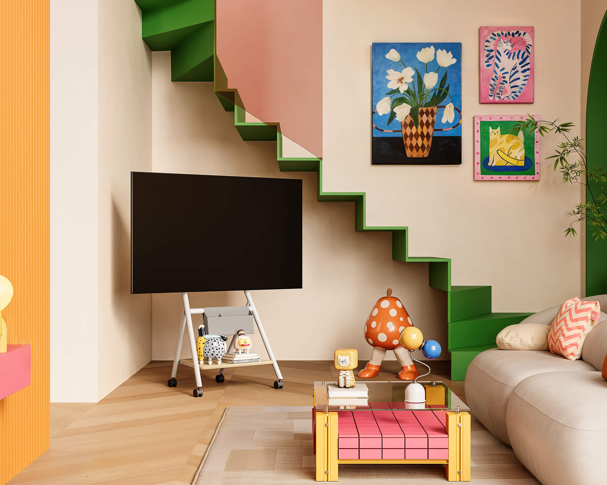 Collector TC65 Floor TV Stand Portable Storage