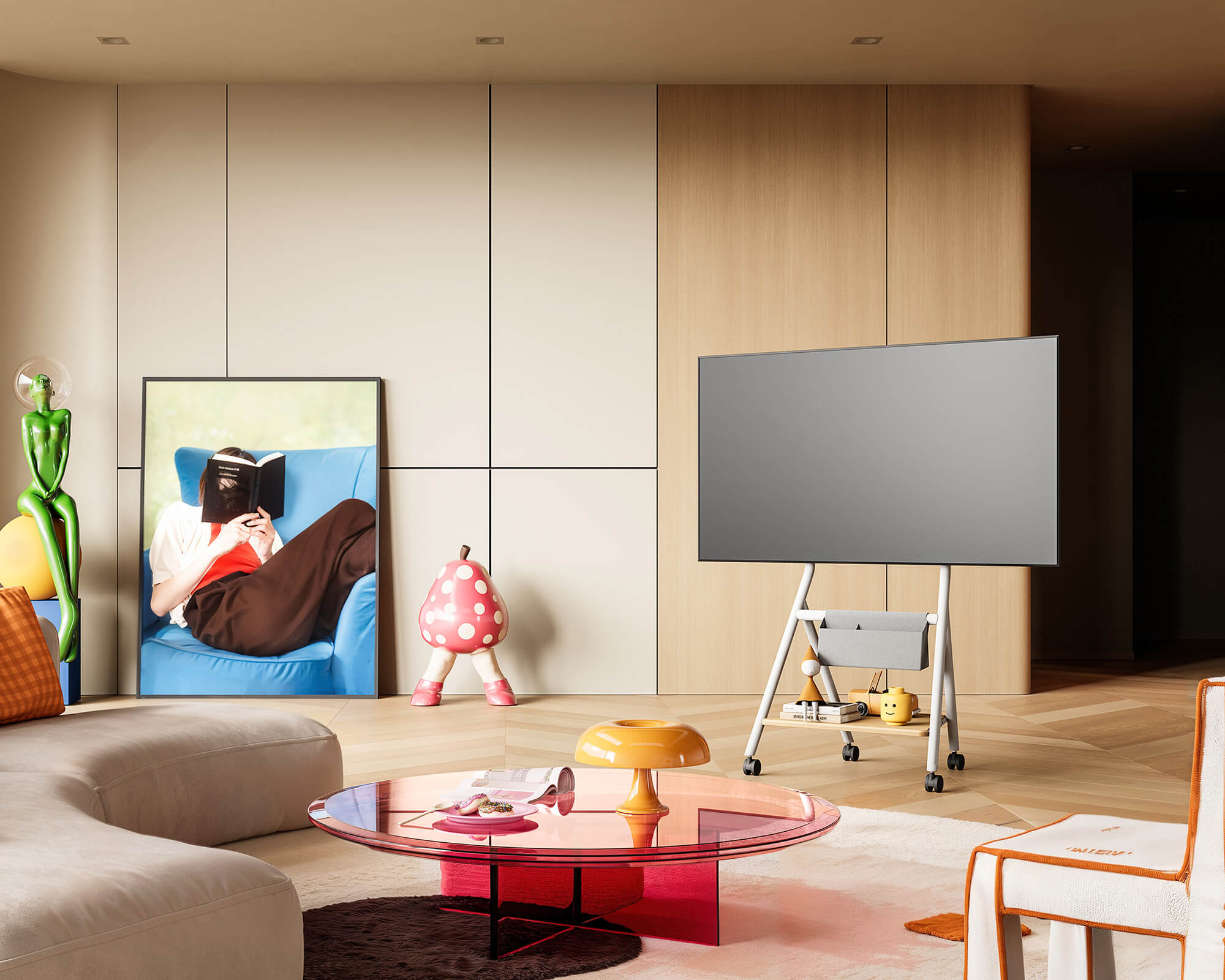 Collector TC65 Floor TV Stand Portable Storage