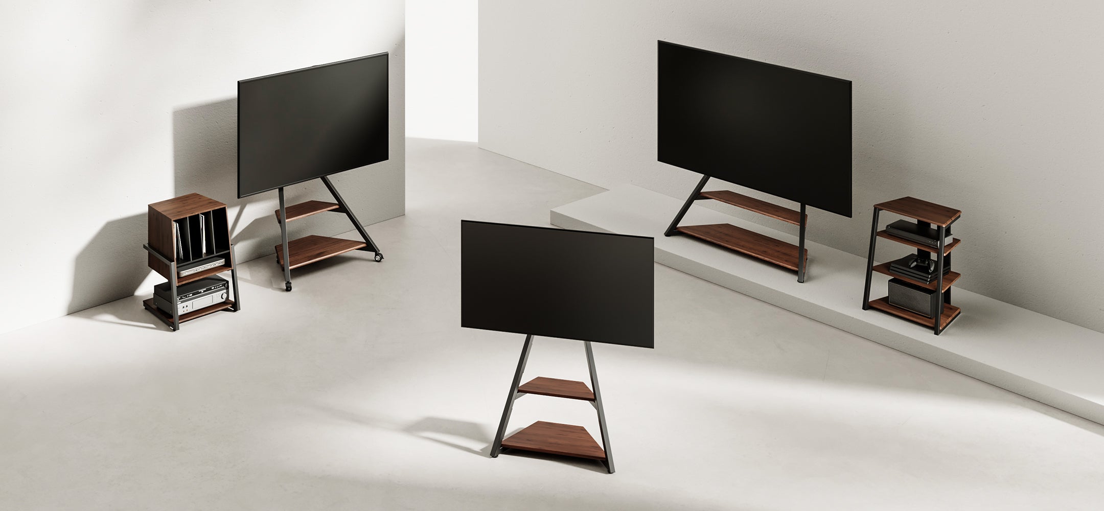 FITUEYES Floor TV Stand Eiffel Series