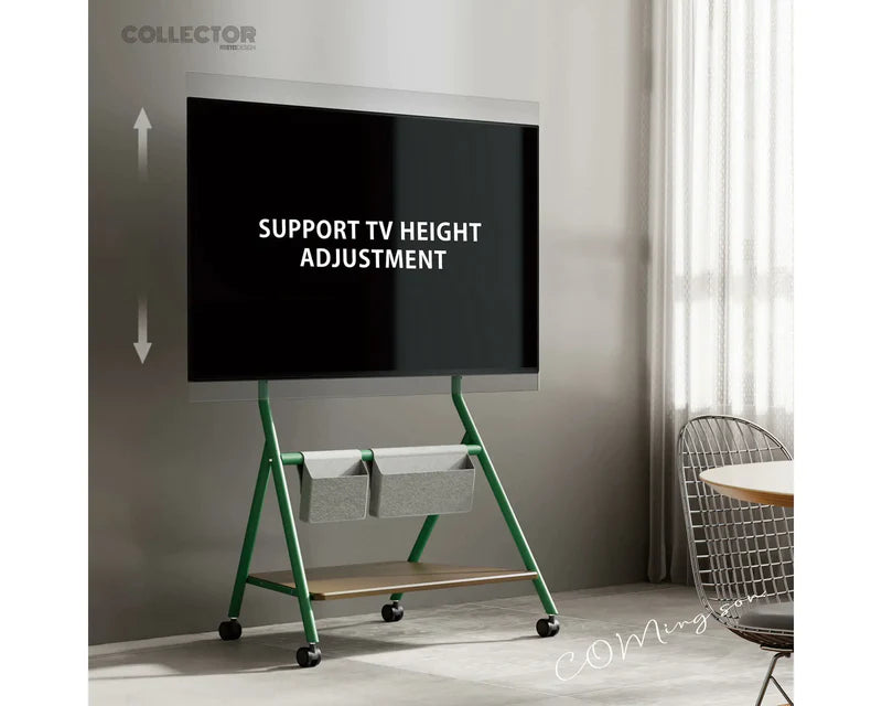 Floor TV Stand Portable Storage Collector Series 55-78 Inch - Green Pine