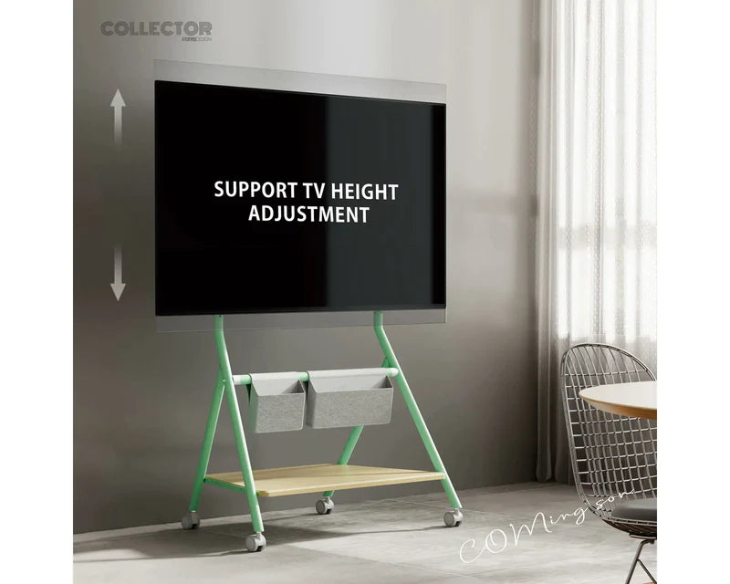 Floor TV Stand Portable Storage Collector Series 55-78 Inch - Mint Green