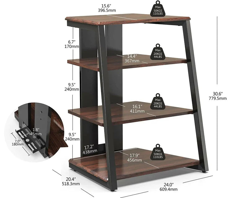 Audio Rack Eiffel Series F07 - White